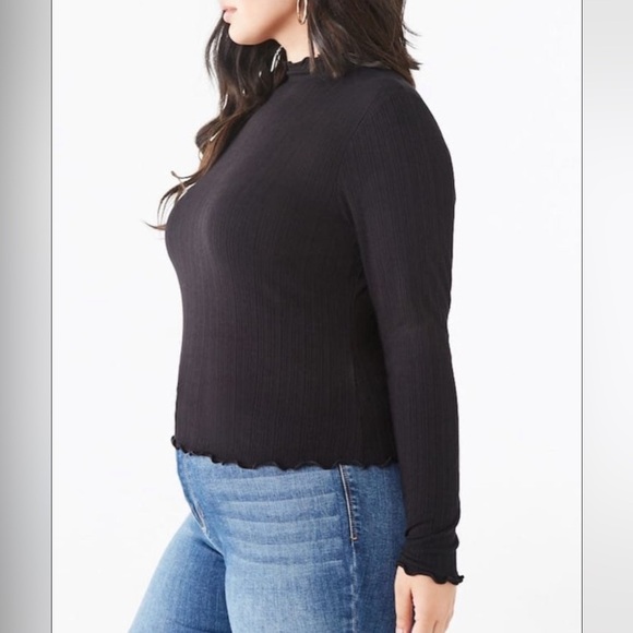 Forever 21+ Ribbed Long Sleeve - Picture 2 of 4